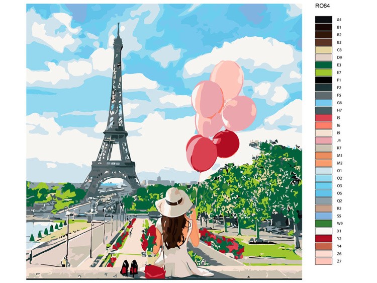 Картина по номерам «Летом в Париже» — картинка 2