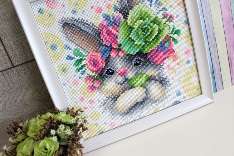 Алмазная вышивка «Очаровательный кролик» — картинка 2