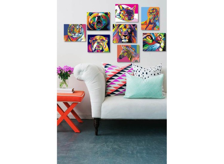 Картина по номерам «Радужный тигр» — картинка 4