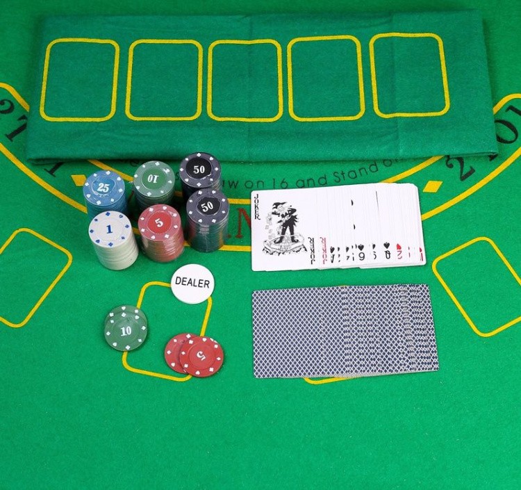 Набор для покера в жестяной коробке, 120 фишек с номиналом — картинка 2