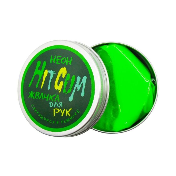Жвачка для рук HitGum Светящаяся в темноте, Неон — картинка 2