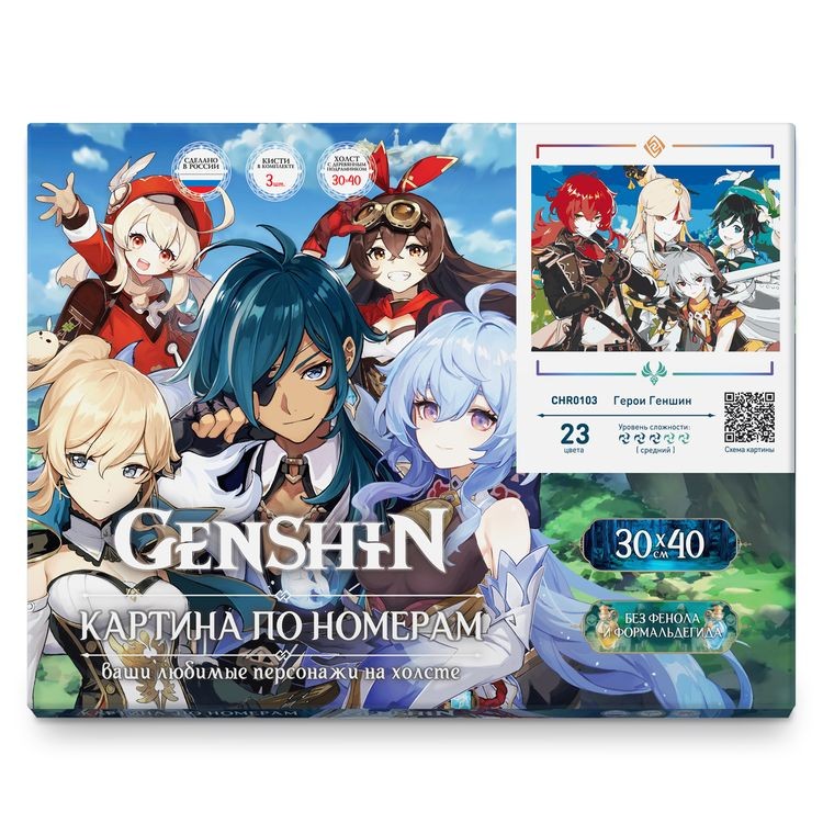 Картина по номерам «Геншин. Герои Геншин» — картинка 3