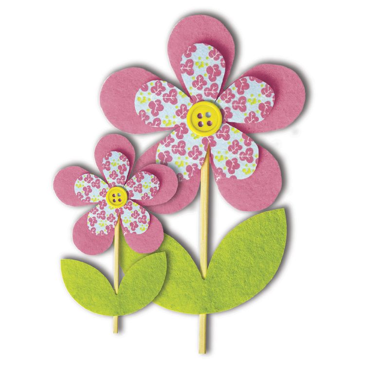 Цветной фетр для творчества А4, Цветы, 5 листов, 5 цветов, толщина 2 мм, ОСТРОВ СОКРОВИЩ — картинка 4