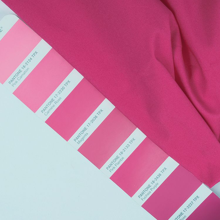 Ткань Поплин стрейч, 1 м х 150 см, 125 г/м², цвет: розовый, TBY — картинка 4