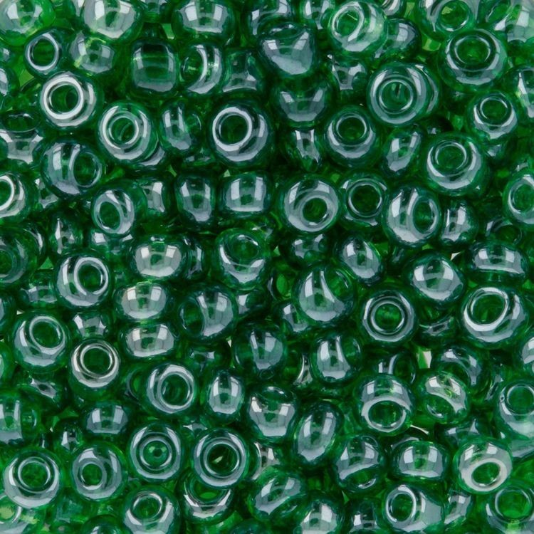 Бисер круглый Zlatka 08/0, 0101-0121А, 3 мм, цвет: №0107B темно-зеленый, 100 г
