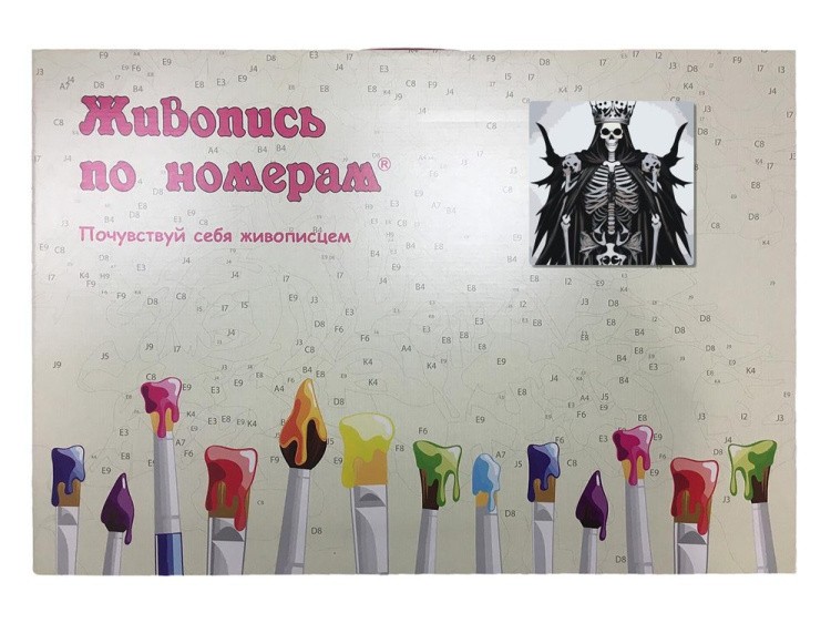 Картина по номерам «Скелет в плаще» — картинка 5