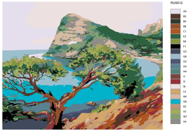 Картина по номерам «Скалистый берег» — картинка 2