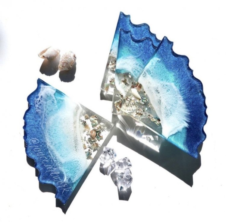 Силиконовый молд жеода круг, d 21 см — картинка 9