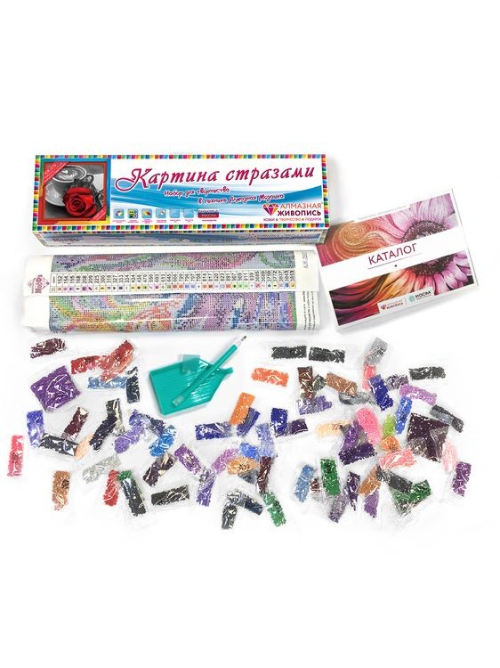 Алмазная вышивка «Роза и кофе» — картинка 3