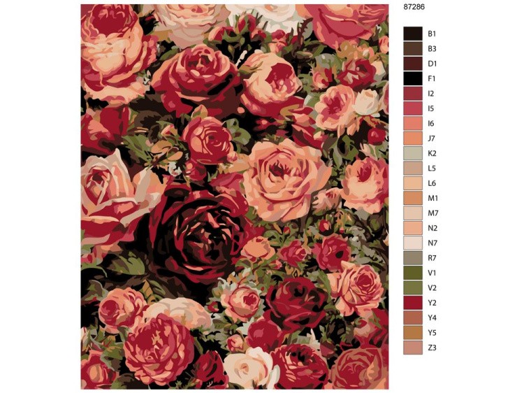 Картина по номерам «Красивые розы» — картинка 2