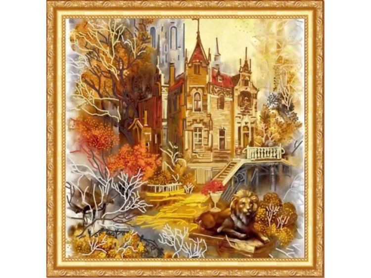 Рисунок на ткани «Старый замок»