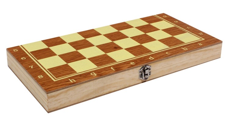 Шахматы (деревянное поле 24 см) фигуры из пластика — картинка 2