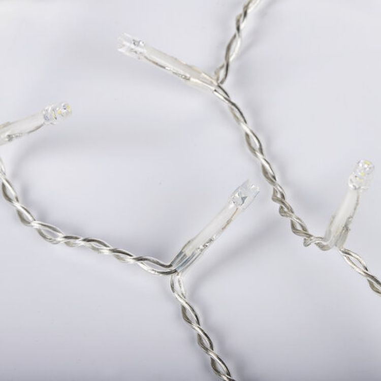 Электрогирлянда уличная «Бахрома», 100 LED, 2х0,5 м, цвет: теплый белый — картинка 6