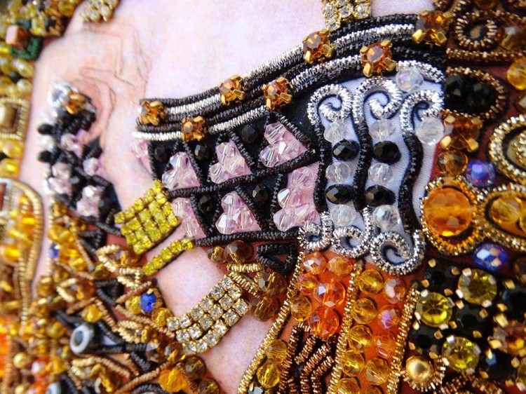 Набор для вышивания хрустальными камнями «Адель Блох-Бауэр» Густава Климта — картинка 4