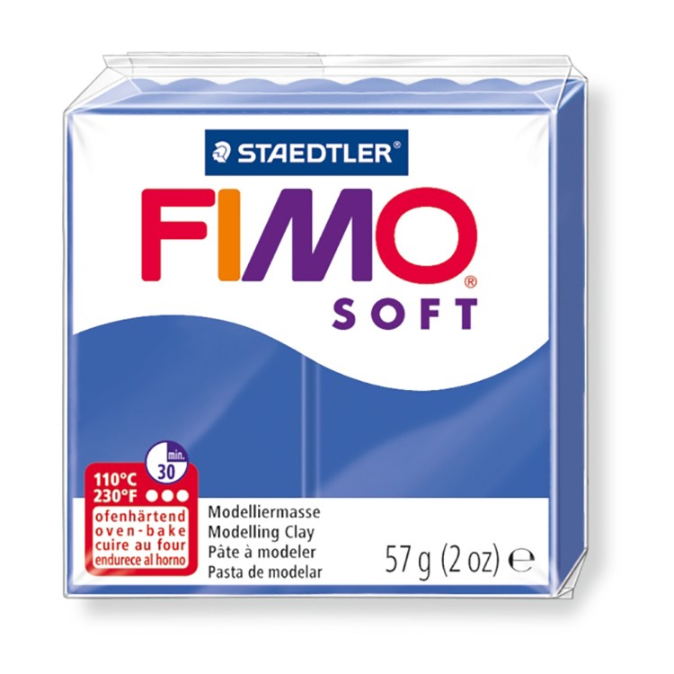 Полимерная глина FIMO Soft, цвет: блестящий синий, 57 г
