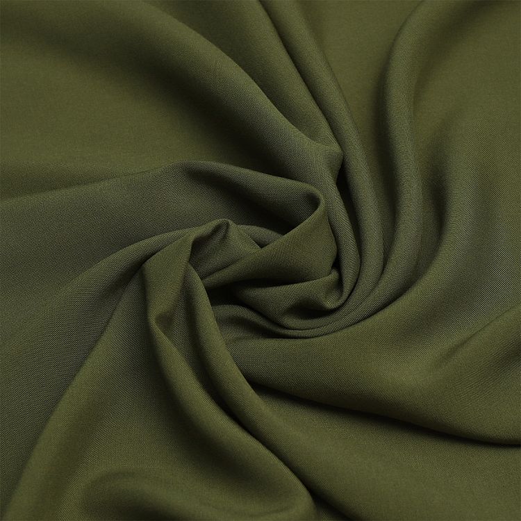 Ткань Штапель, матовая, 5 м, ширина 145 см, 110 г/м2, цвет: 28 темно-зеленый, TBY