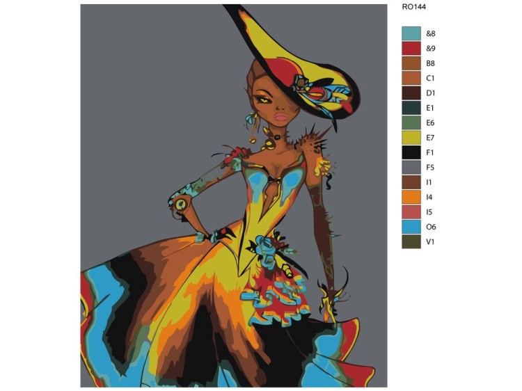 Картина по номерам «Дама» — картинка 2