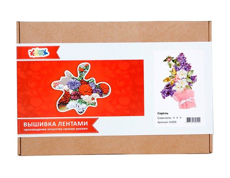 Вышивка лентами «Сирень» — картинка 10