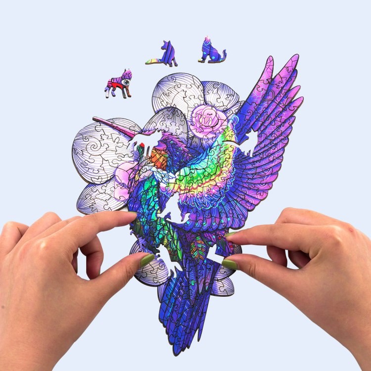 Деревянные пазлы «Свободная Колибри L», Woodbests — картинка 4