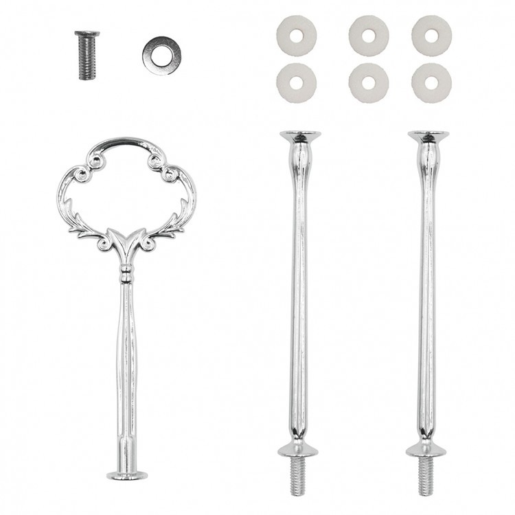 Фурнитура для фруктовницы Вензель серебряная, 38см — картинка 2