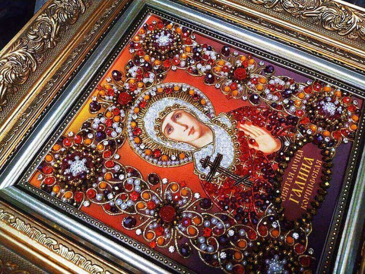 Набор вышивки хрустальными камнями «Святая Галина» — картинка 8