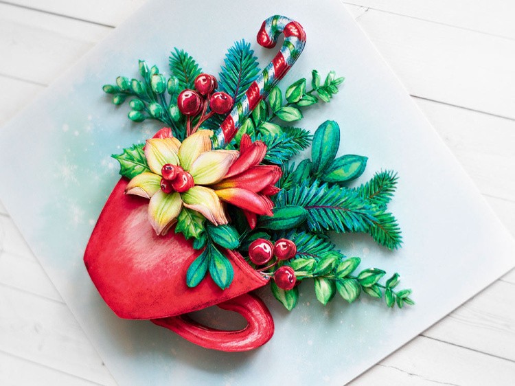 Папертоль «Новогодняя чашечка» — картинка 4