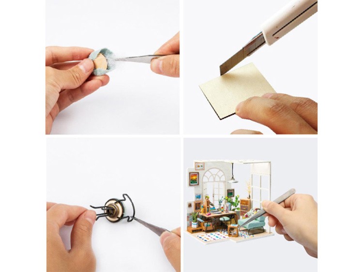 Набор для создания миниатюры (румбокс) «Домашний кабинет» — картинка 4