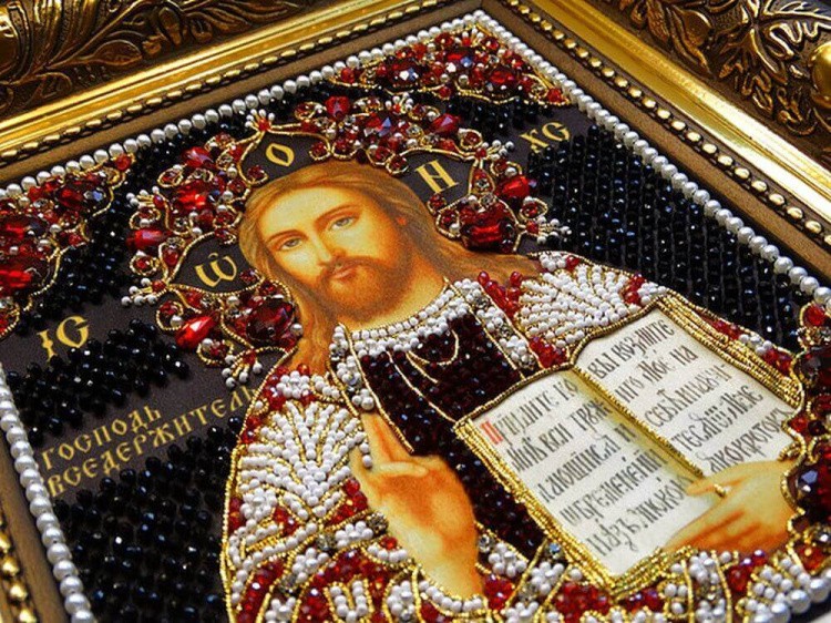 Набор вышивки хрустальными камнями «Вседержитель» (красный) — картинка 10