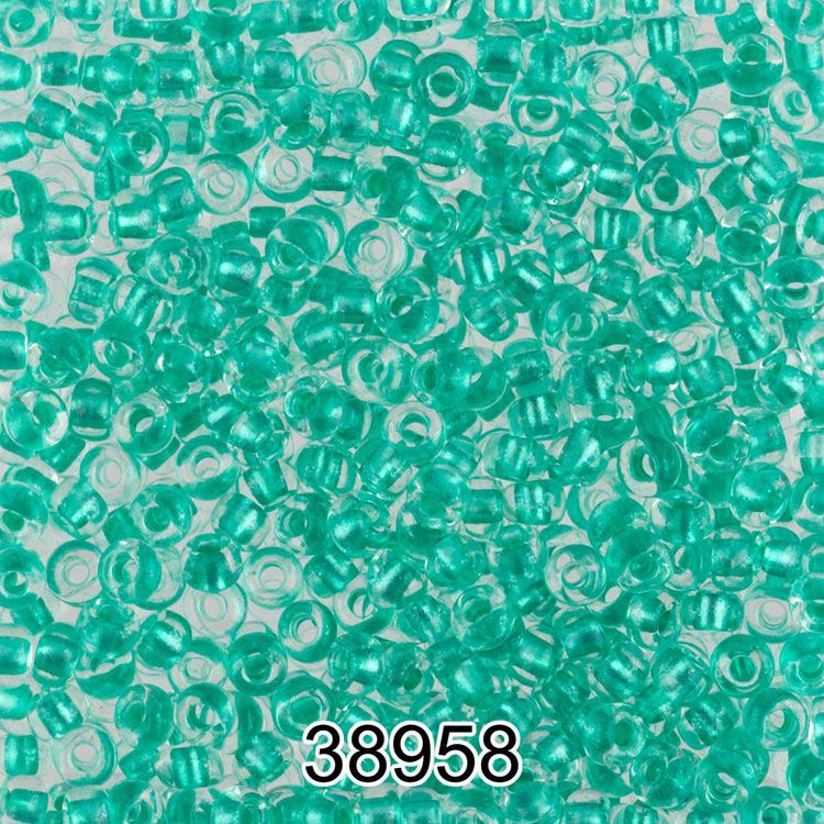 Бисер Чехия круглый 5 10/0, 2,3 мм, 500 г, цвет: 38958 зеленый