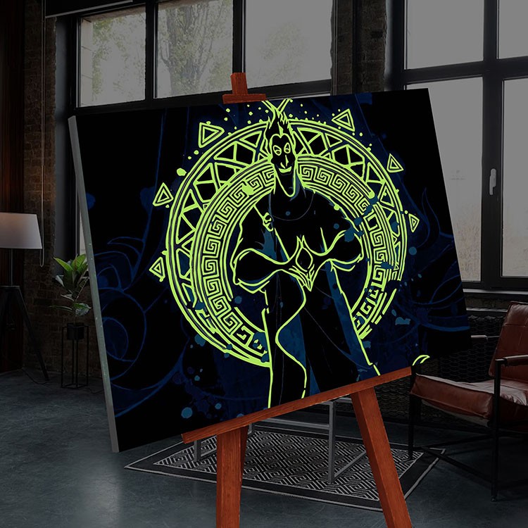 Картина по номерам Черный холст со светящейся краской «Бог Аид» — картинка 2