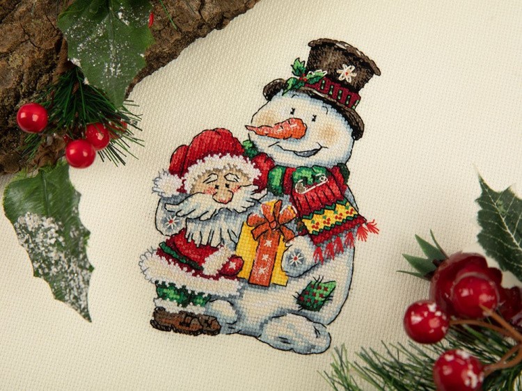 Набор для вышивания «Снеговичок и Дед Мороз» — картинка 2