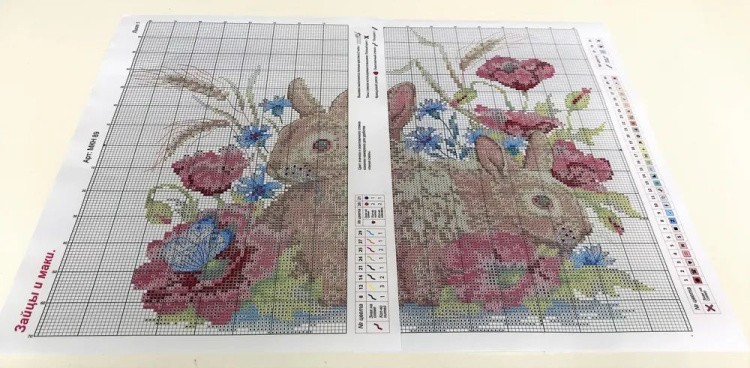Набор для вышивания «Зайцы и маки» — картинка 9