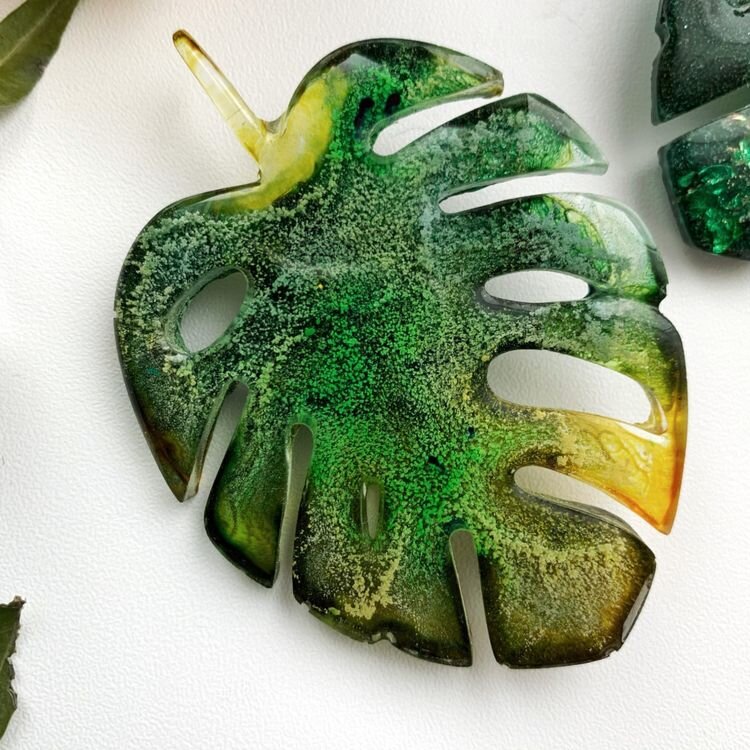 Силиконовый молд для эпоксидной смолы - Монстера - M — картинка 7