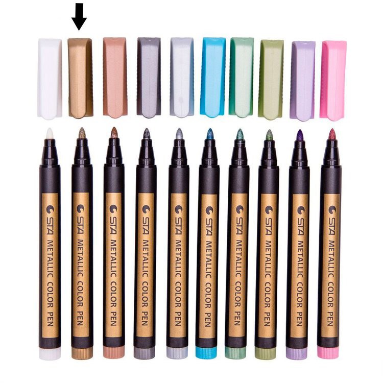 Металлизированный маркер для создания эффектов - Gold, 1 шт. — картинка 2