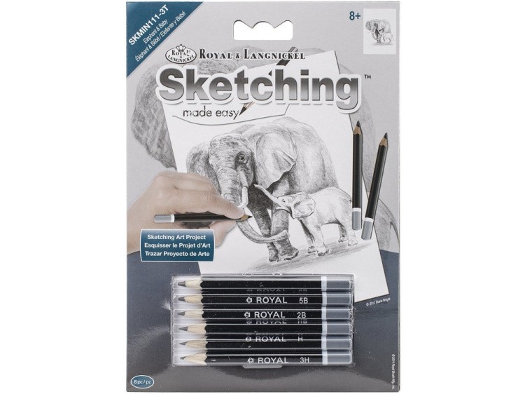 Набор для скетчинга «Слоны» — картинка 2