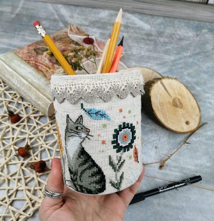 Набор для вышивания «Карандашница. Кошки-мышки» — картинка 3