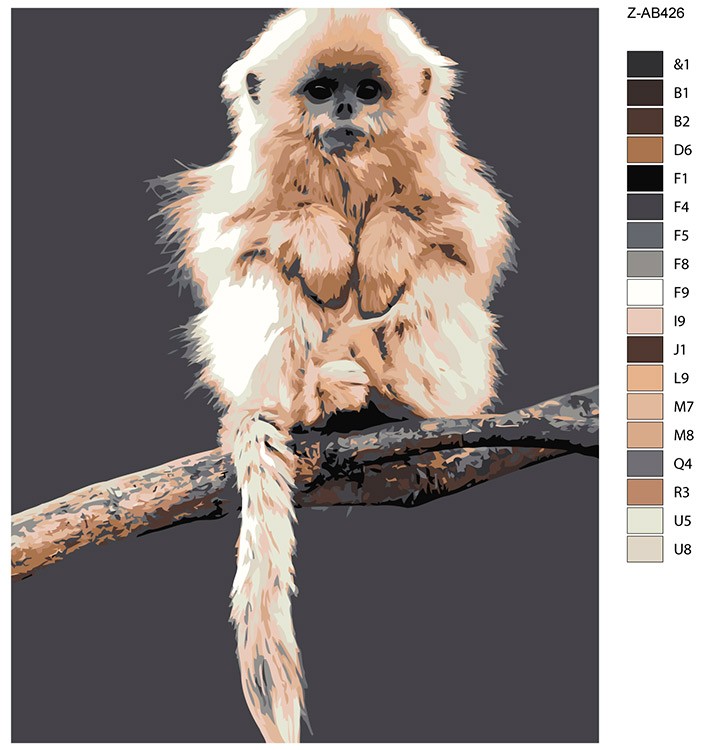 Картина по номерам «Китайская обезьянка» — картинка 2