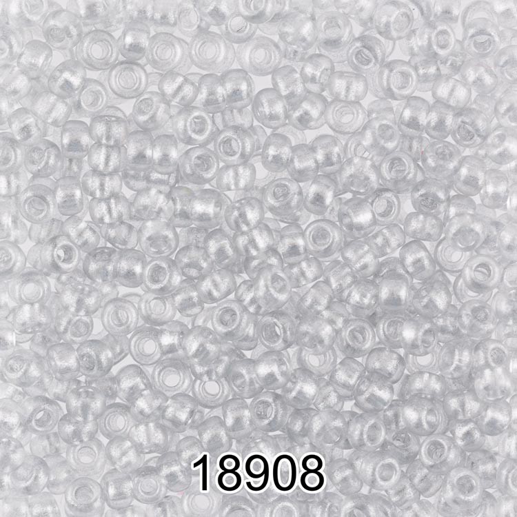 Бисер Чехия круглый 6 10/0, 2,3 мм, 500 г, цвет: 18908 светло-серебрянный металлик