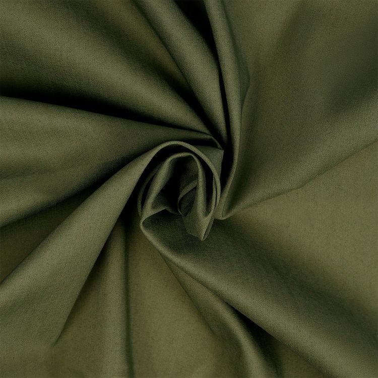 Ткань ТиСи поплин стрейч, 5 м x 150 см, 110 г/м², цвет: оливковый, TBY