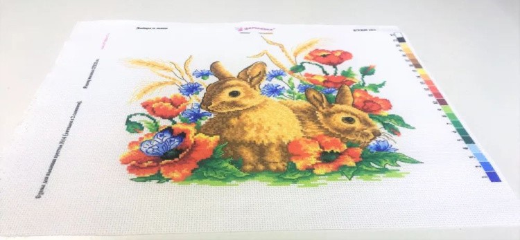 Набор для вышивания «Зайцы и маки» — картинка 5