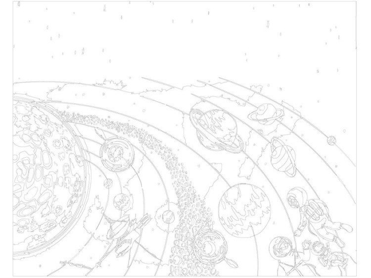 Картина по номерам «Солнечная система» — картинка 3