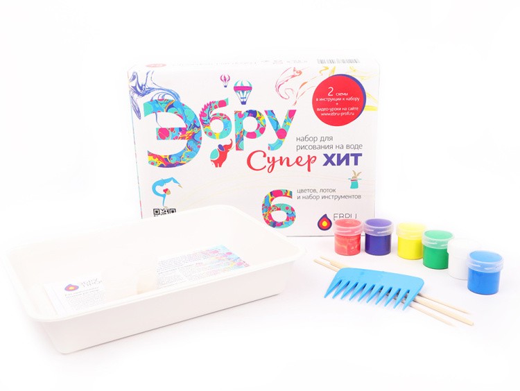 Набор для эбру «Супер Хит» 6 цветов, Эбру-Профи — картинка 2