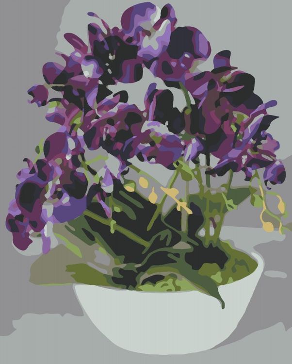 Картина по номерам «Фиолетовая орхидея»