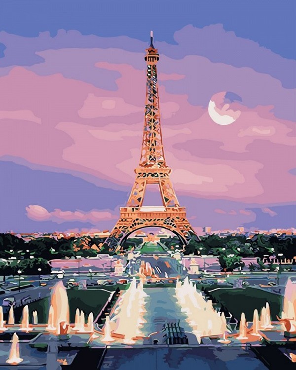Алмазная вышивка «Парижский вечер»