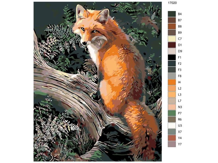 Картина по номерам «Хитрая лиса» — картинка 2