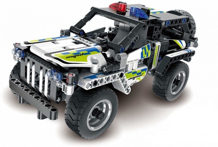 Конструктор QiHui Technics Полицейский мотоцикл инерция, 193 детали — картинка 2