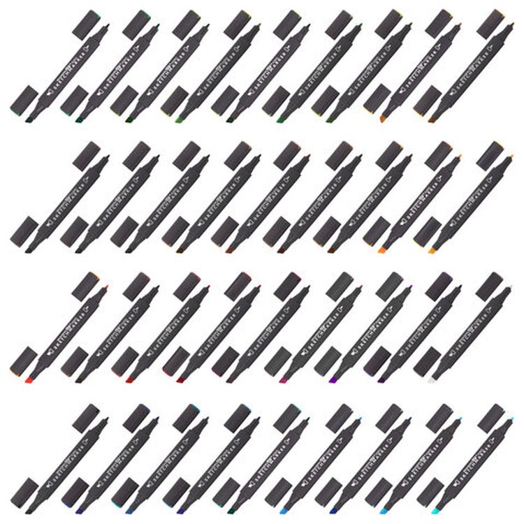 Маркеры для скетчинга двусторонние BRAUBERG ART CLASSIC, цвет: набор 36 цв — картинка 10