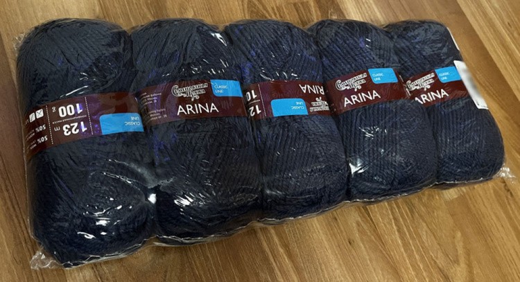 Пряжа Семеновская Arina (10937), гроза, 5 шт. по 100 г — картинка 2