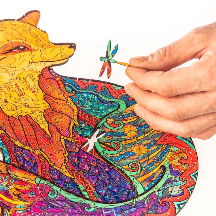 Деревянный пазл Unidragon «Обольстительная Лисичка», размер M (А4) — картинка 2