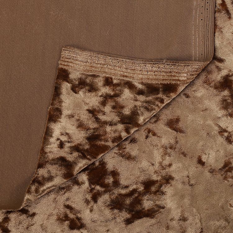 Бархат мраморный 6 м, ширина 150 см, 240 г/м2, цвет: 38 коричневый, TBY — картинка 4